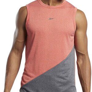 Reebok Men's Workout Ready Melange Tank STYLE FK6224 RED/GREY SIZE SMALL NWT